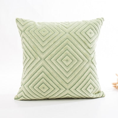 Coussin graphique en velours