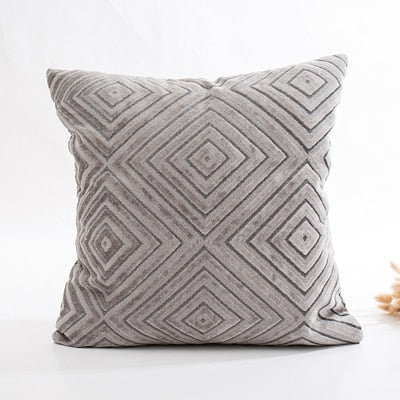 Coussin graphique en velours