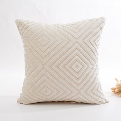 Coussin graphique en velours