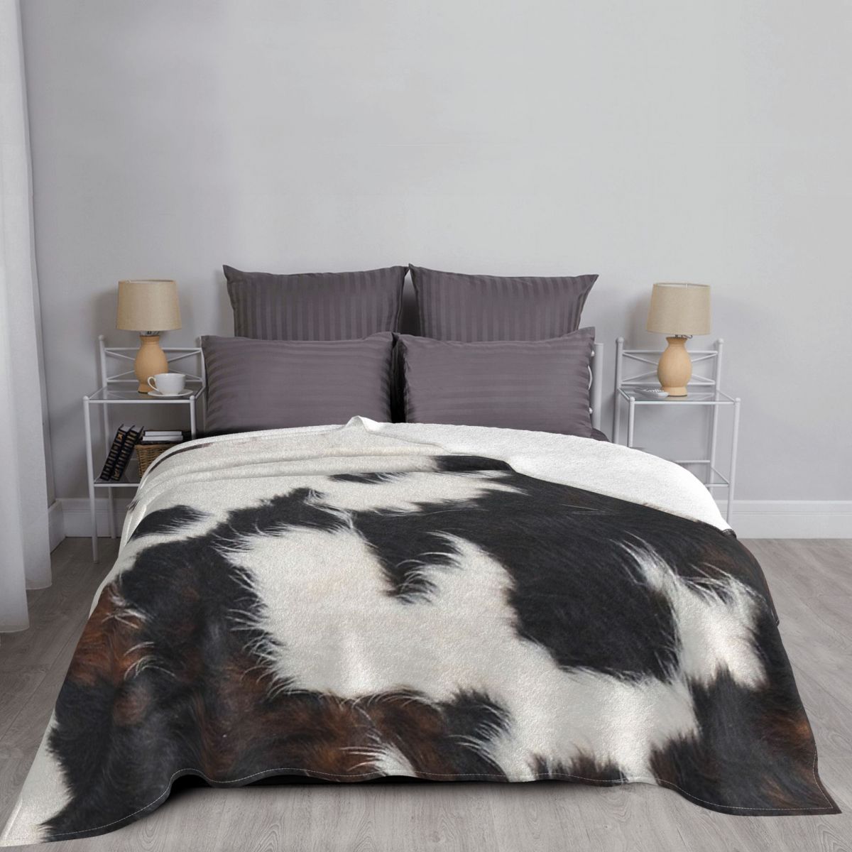 Plaid effet peau de vache