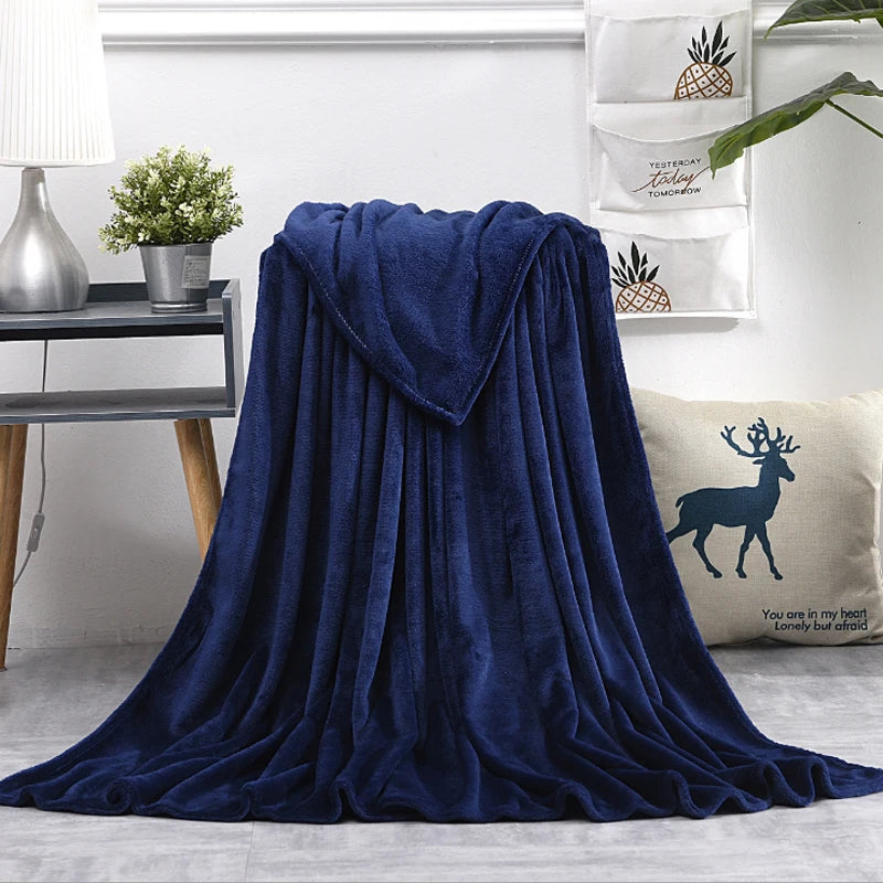 Plaid couverture molletonnée en flanelle
