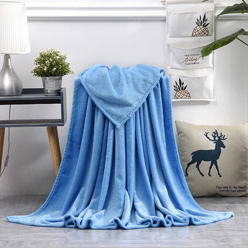 Plaid couverture molletonnée en flanelle