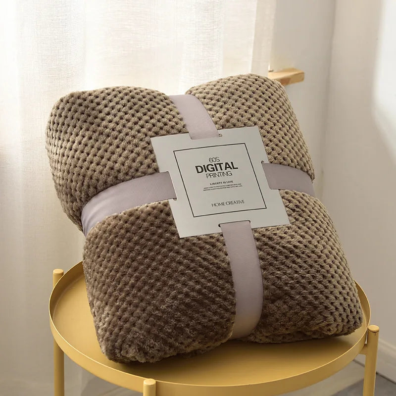 Plaid couverture polaire en microfibre
