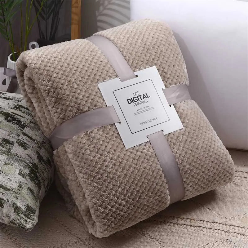 Plaid couverture polaire en microfibre