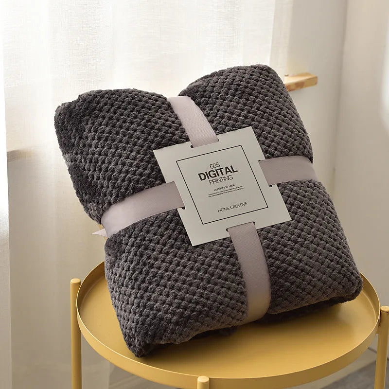 Plaid couverture polaire en microfibre
