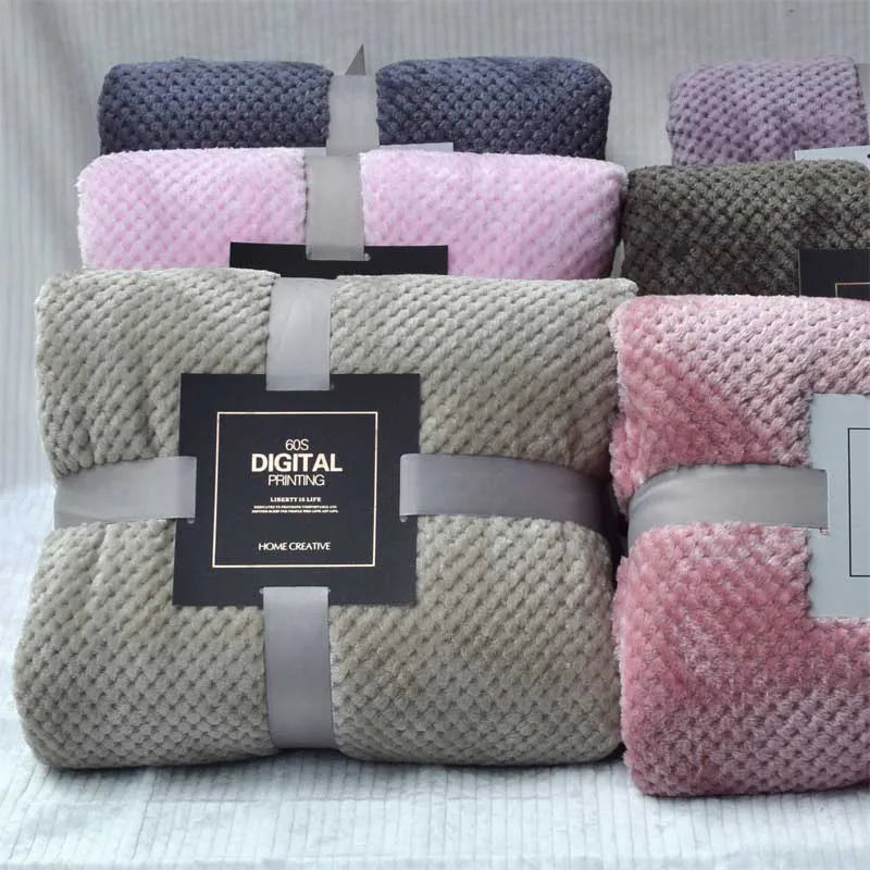 Plaid couverture polaire en microfibre