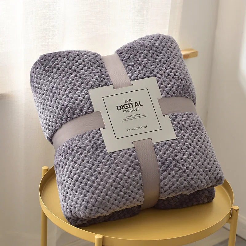 Plaid couverture polaire en microfibre