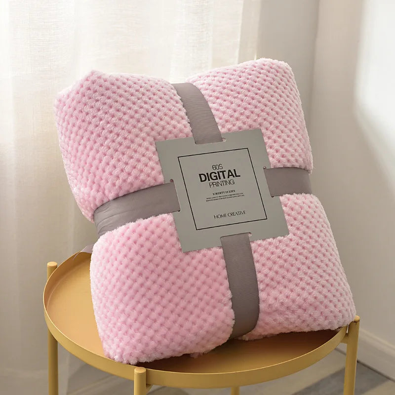 Plaid couverture polaire en microfibre