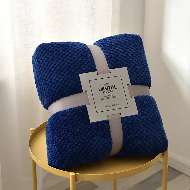 Plaid couverture polaire en microfibre