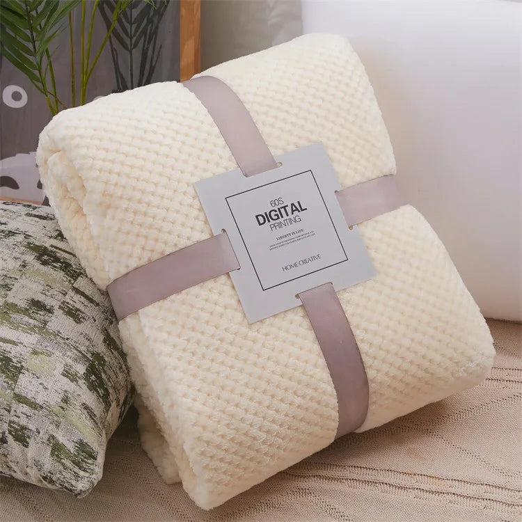 Plaid couverture polaire en microfibre