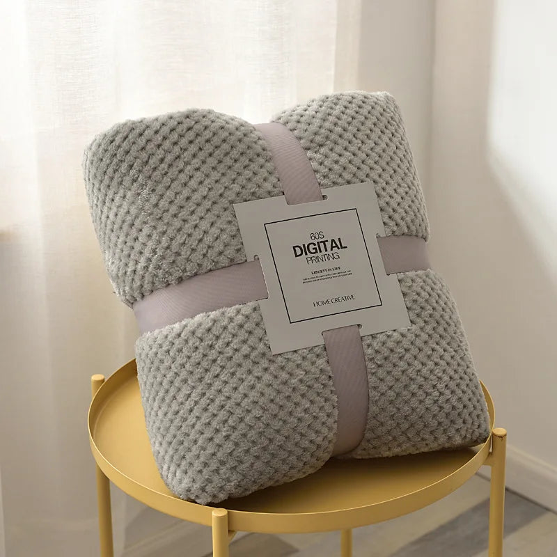 Plaid couverture polaire en microfibre