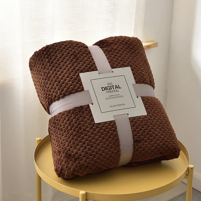 Plaid couverture polaire en microfibre