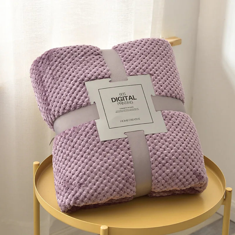 Plaid couverture polaire en microfibre