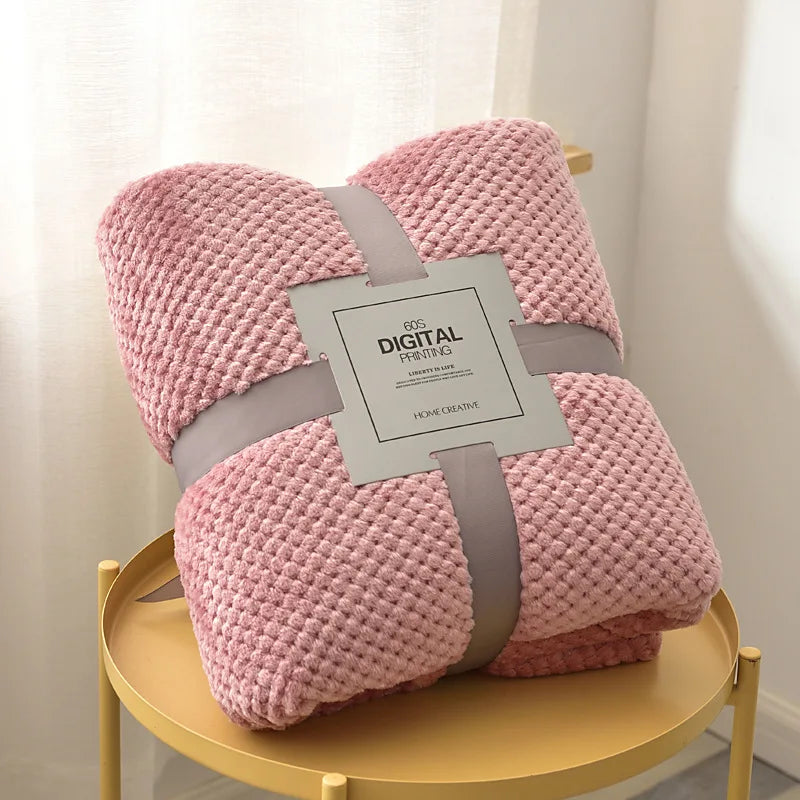 Plaid couverture polaire en microfibre