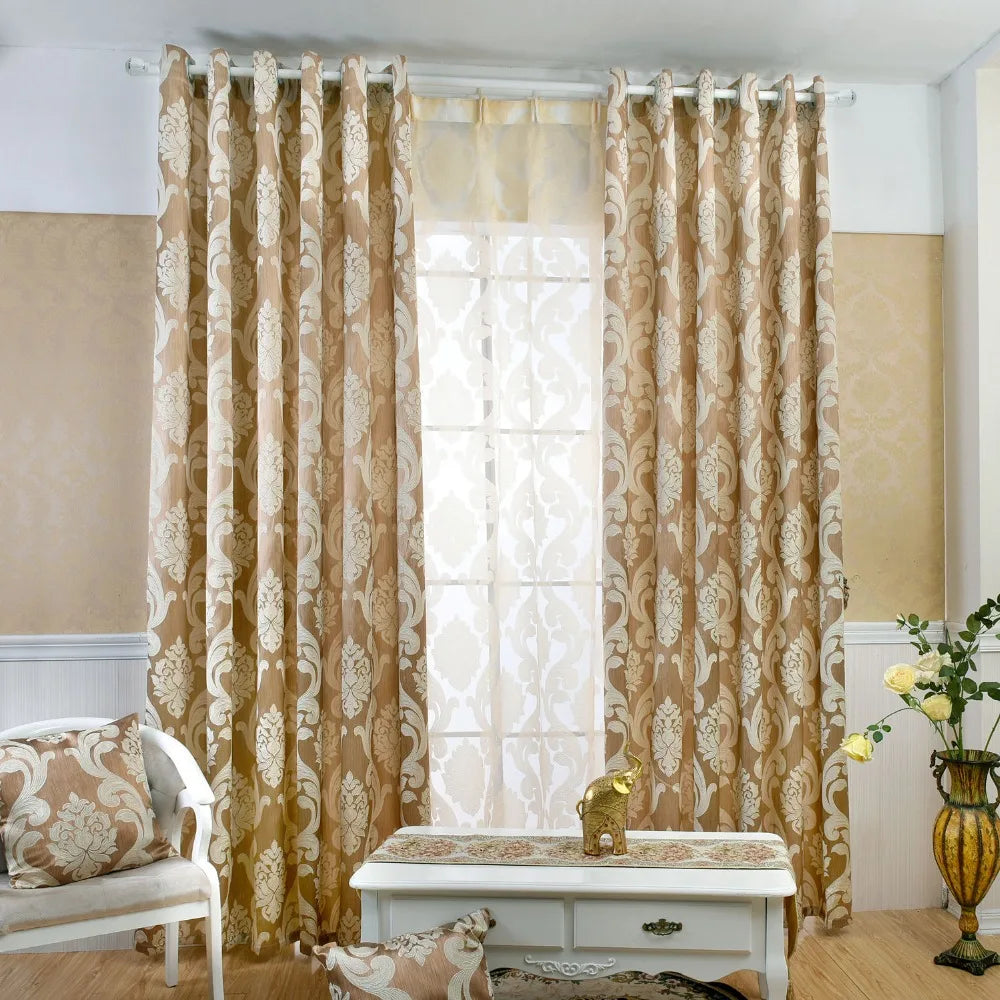 Rideau long en jacquard