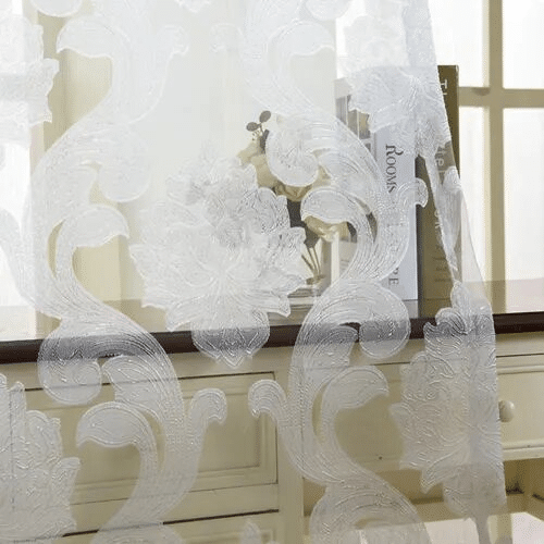 Rideau long en jacquard