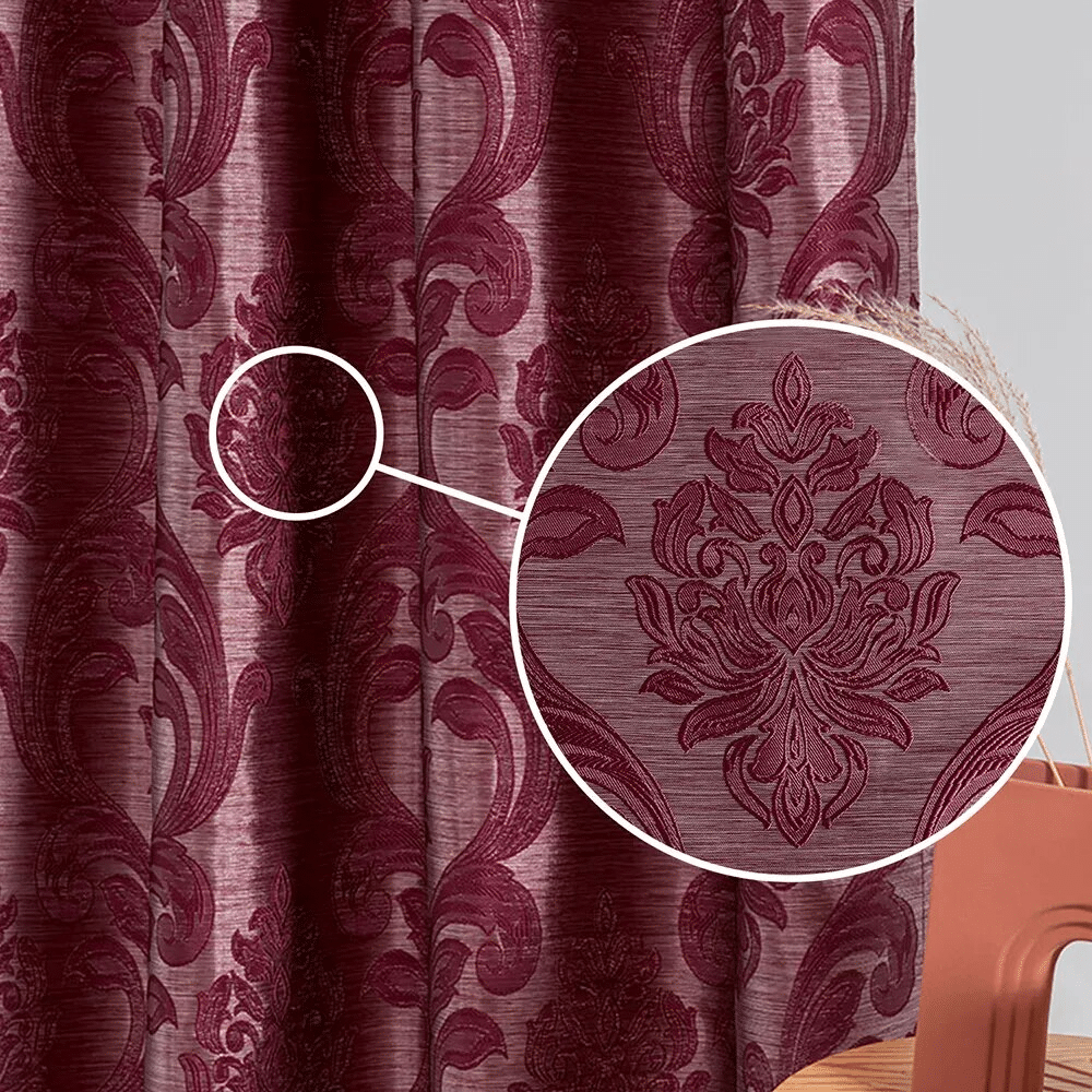 Rideau long en jacquard