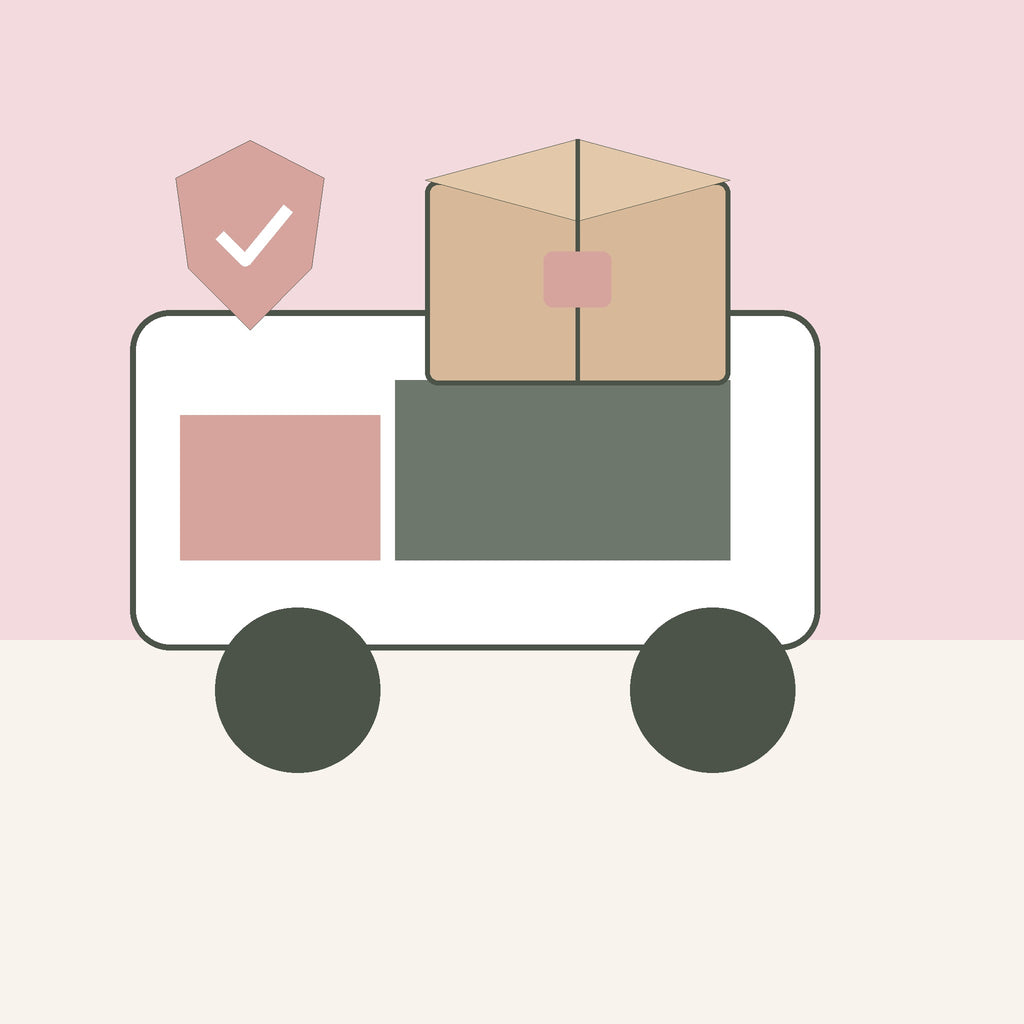 Colis en cours d'acheminement dans un décor aux couleurs de Moment Cocooning