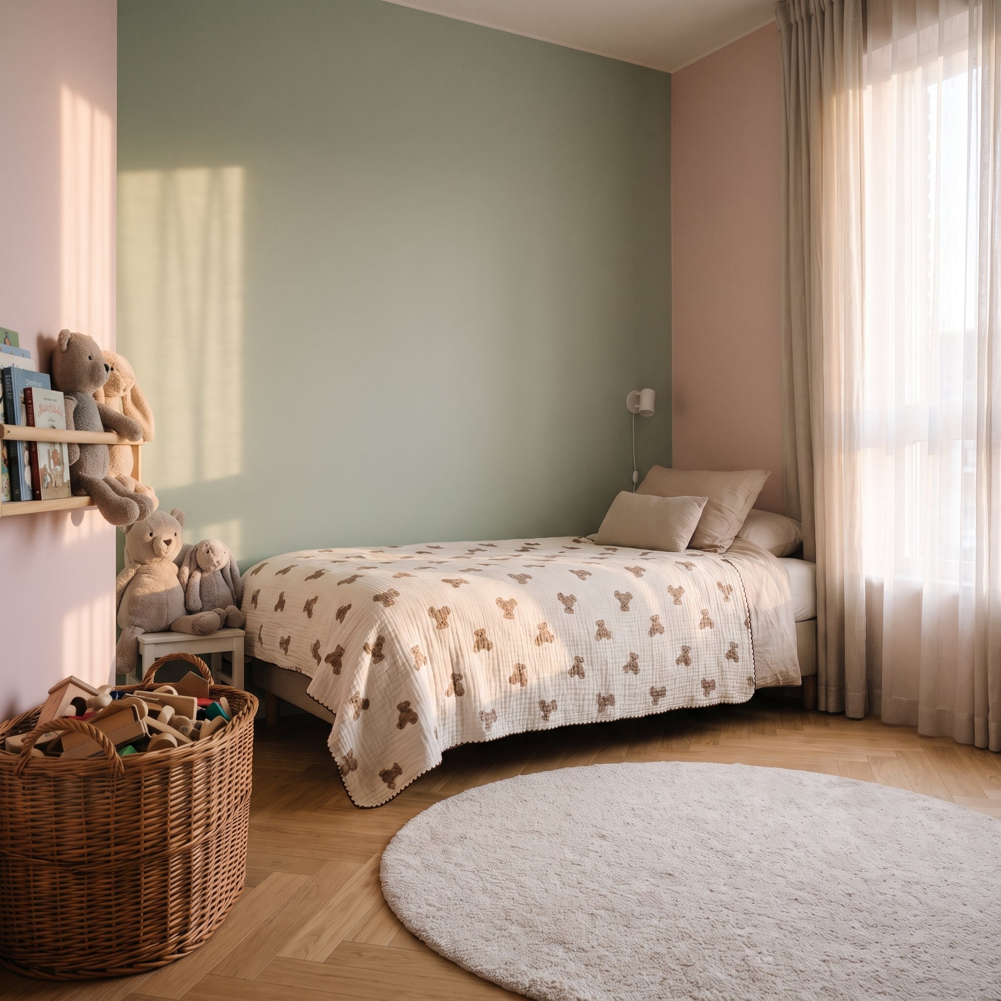 Couverture motif Oursons dans une chambre d'enfant Image
