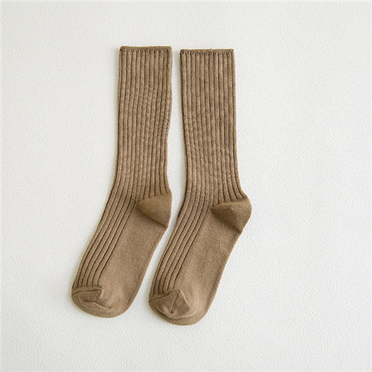 Chaussettes côtelées pour femme coloris Beige