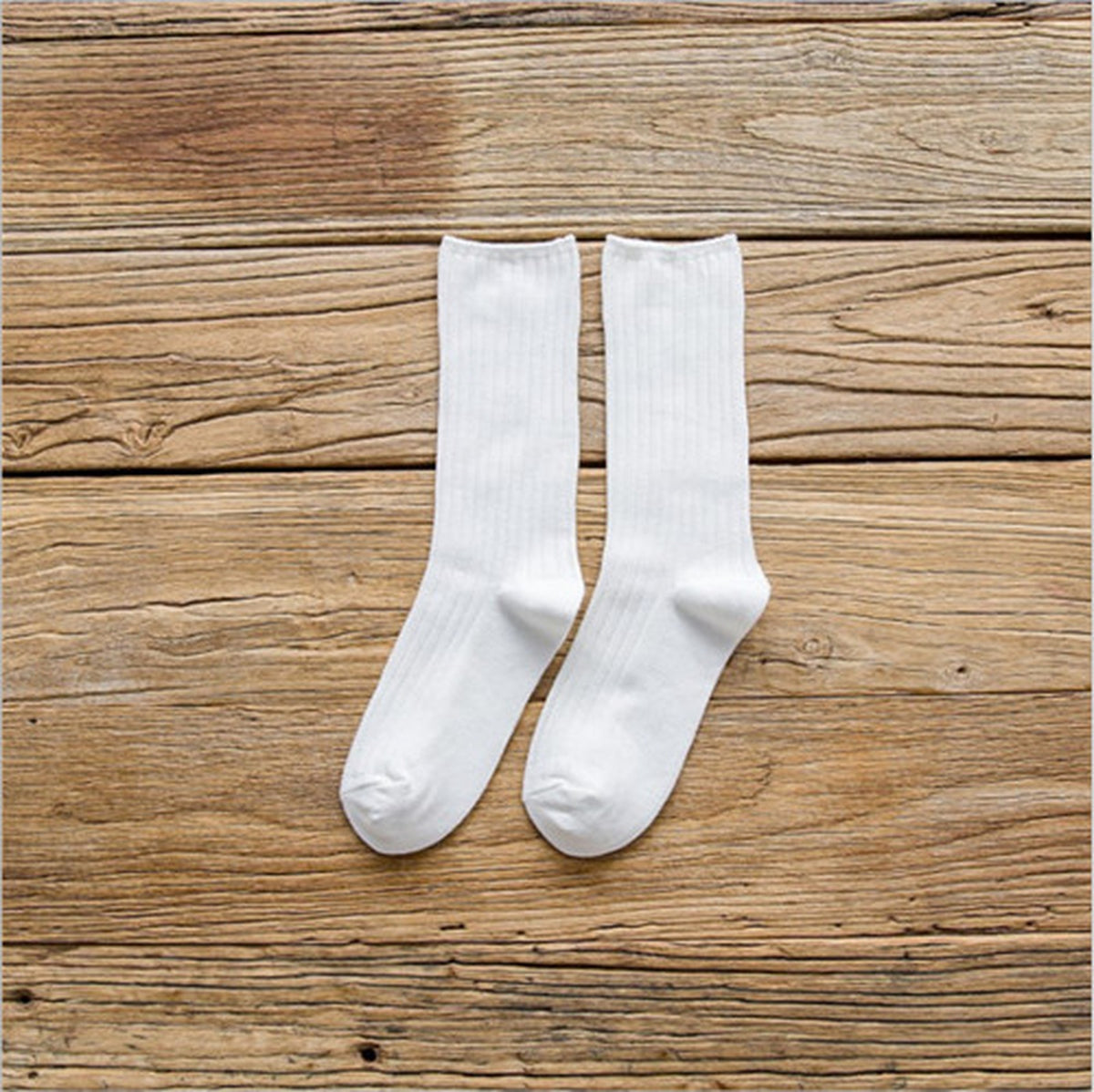Chaussettes côtelées pour femme coloris Blanc
