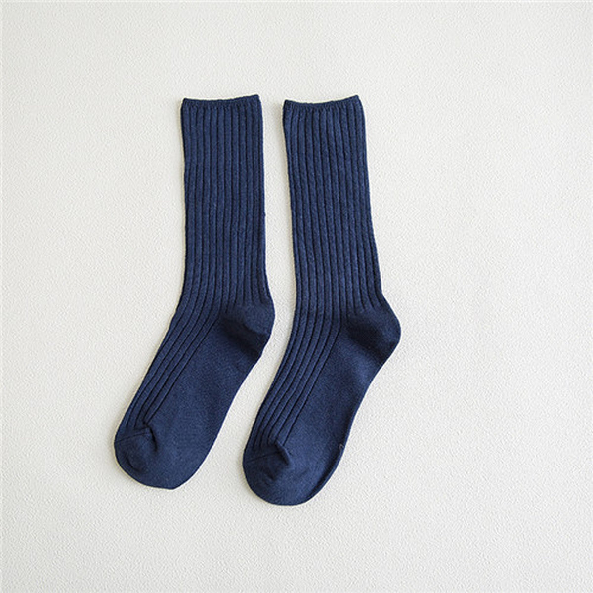 Chaussettes côtelées pour femme coloris Bleu marine