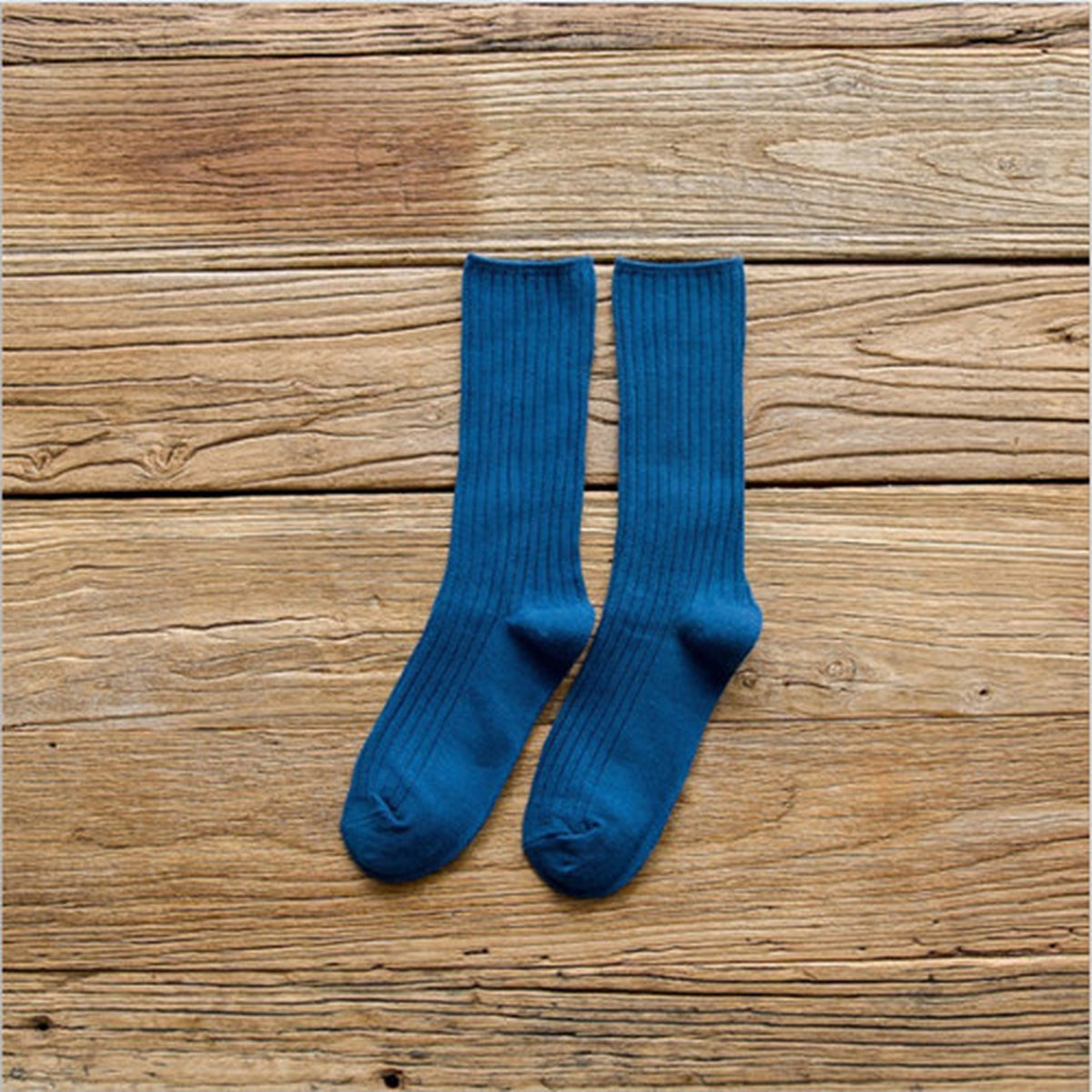 Chaussettes côtelées pour femme coloris Bleu roi