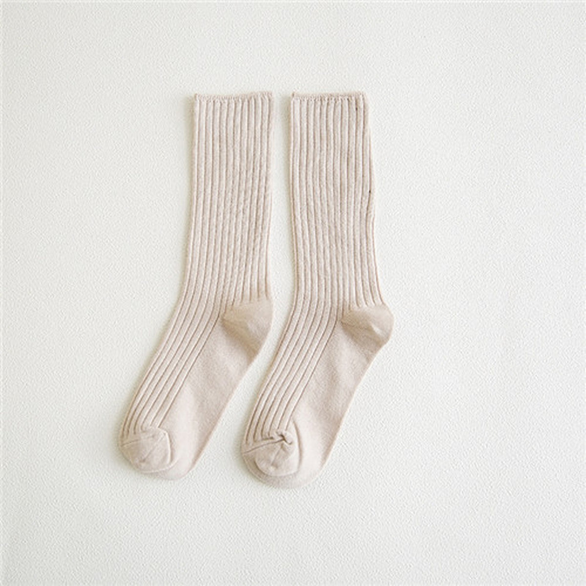 Chaussettes côtelées pour femme coloris Ecru