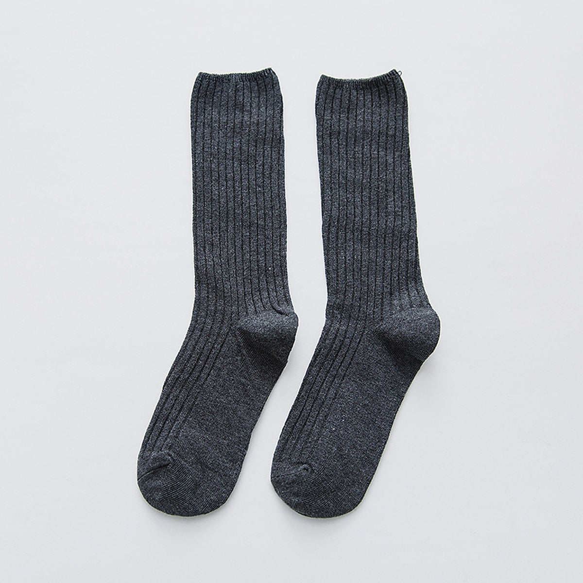 Chaussettes côtelées pour femme coloris Gris foncé