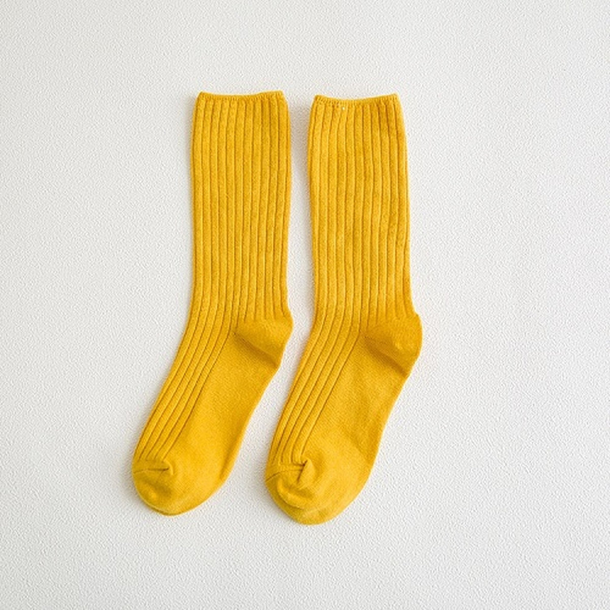 Chaussettes côtelées pour femme coloris Jaune