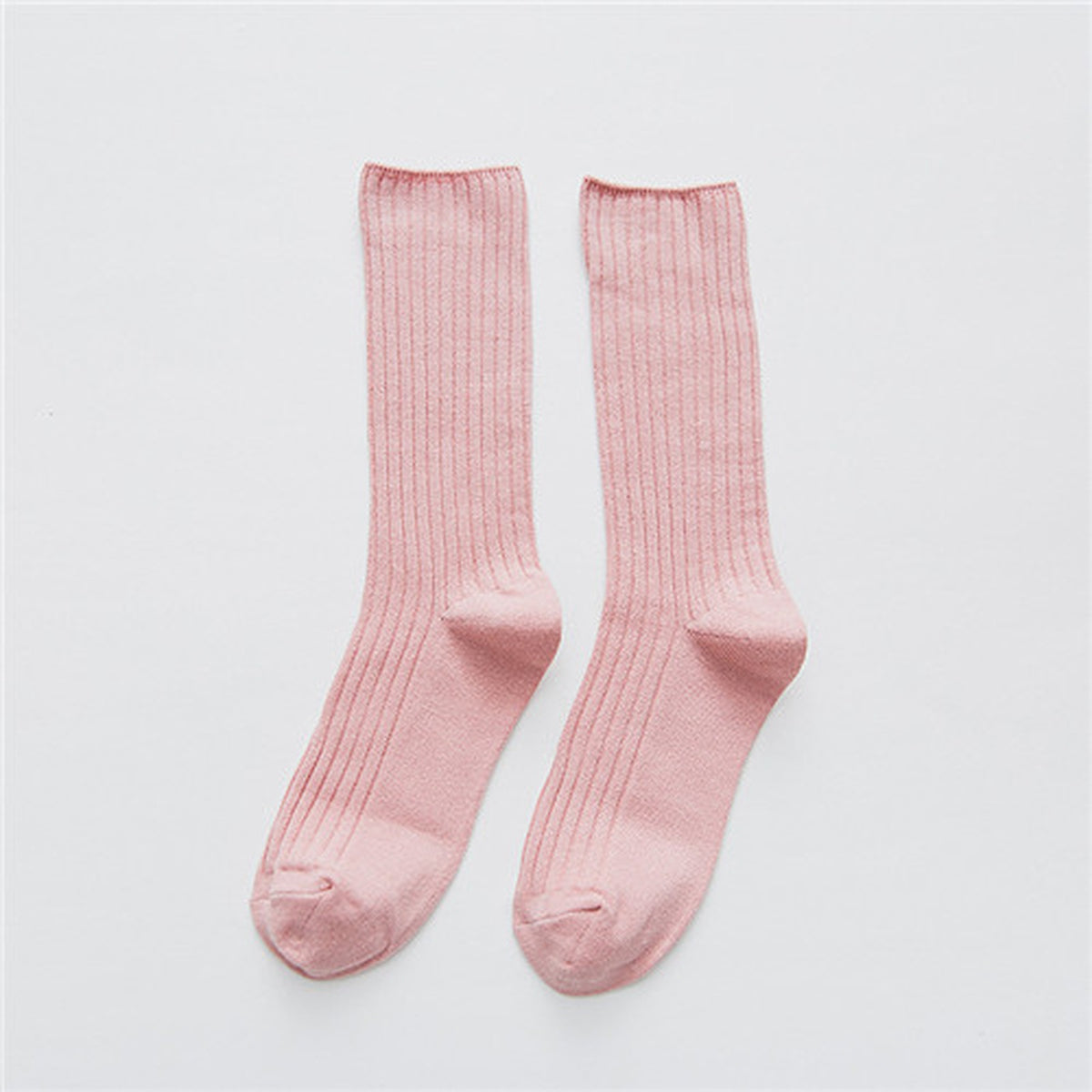 Chaussettes côtelées pour femme coloris Rose