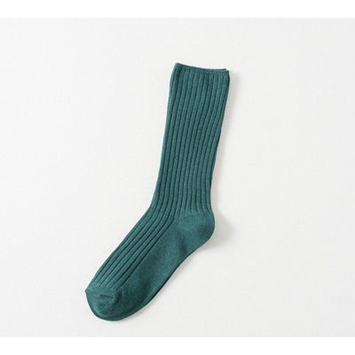Chaussettes côtelées pour femme coloris Vert foncé
