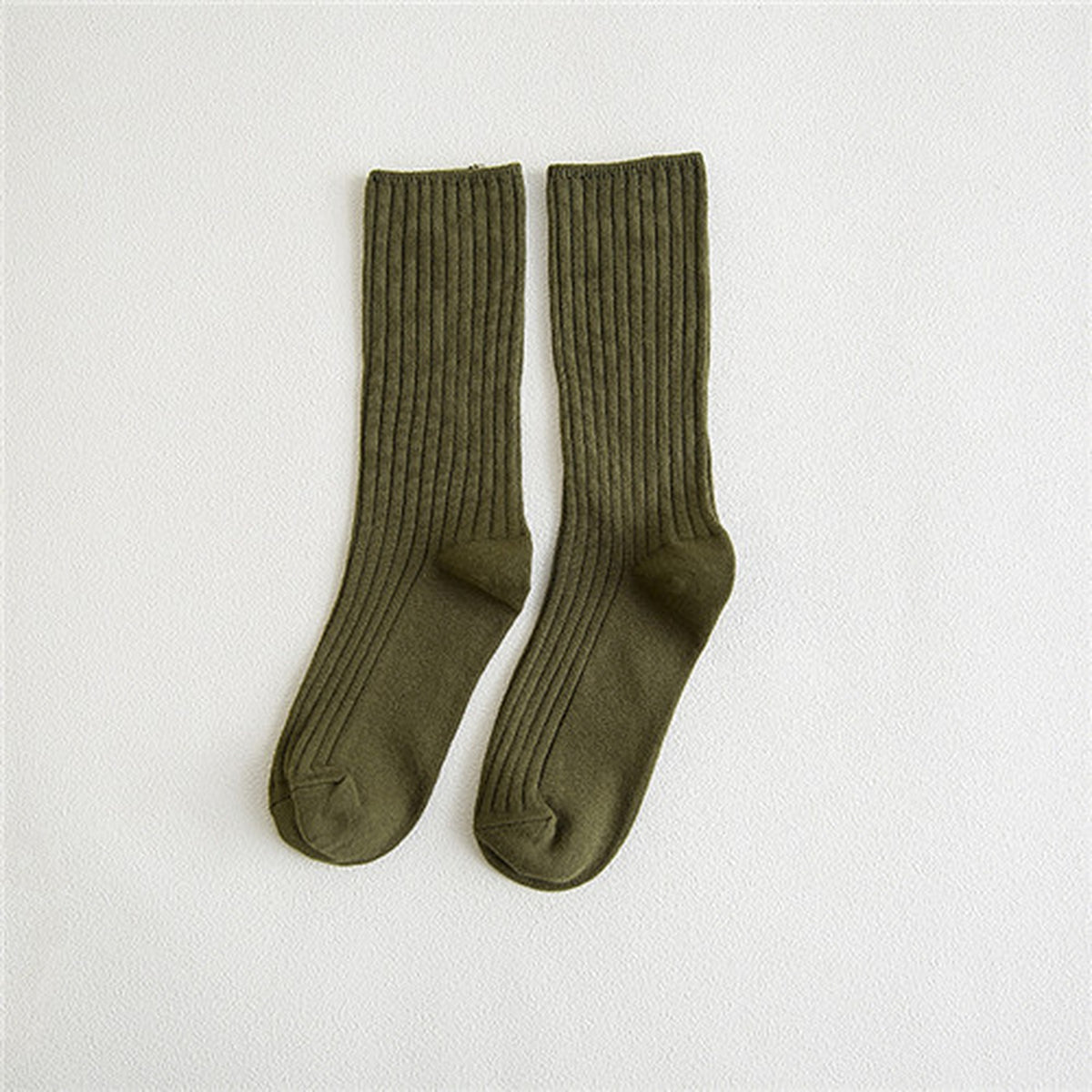 Chaussettes côtelées pour femme coloris Vert militaire