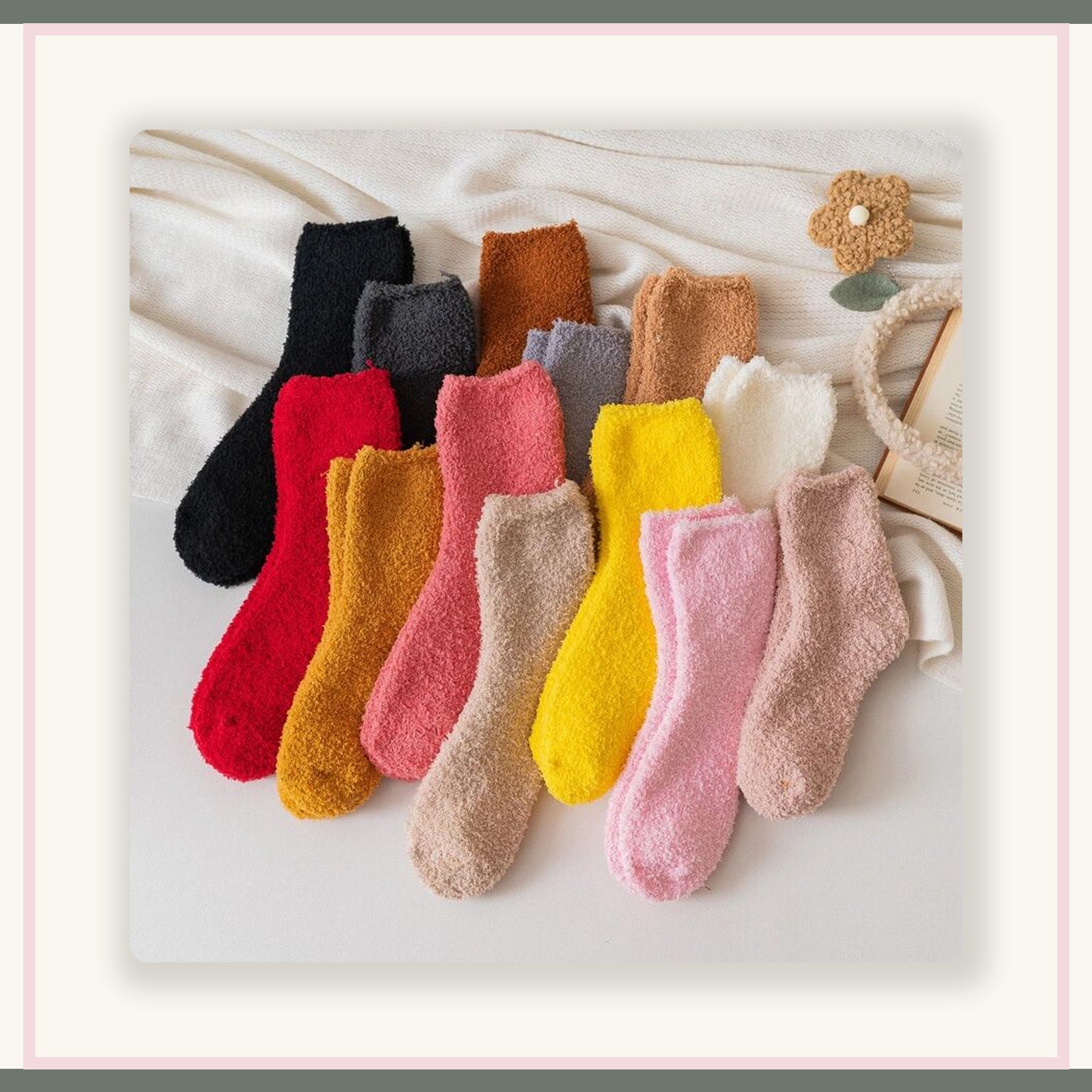 Palette des coloris de chaussettes duveteuses Image