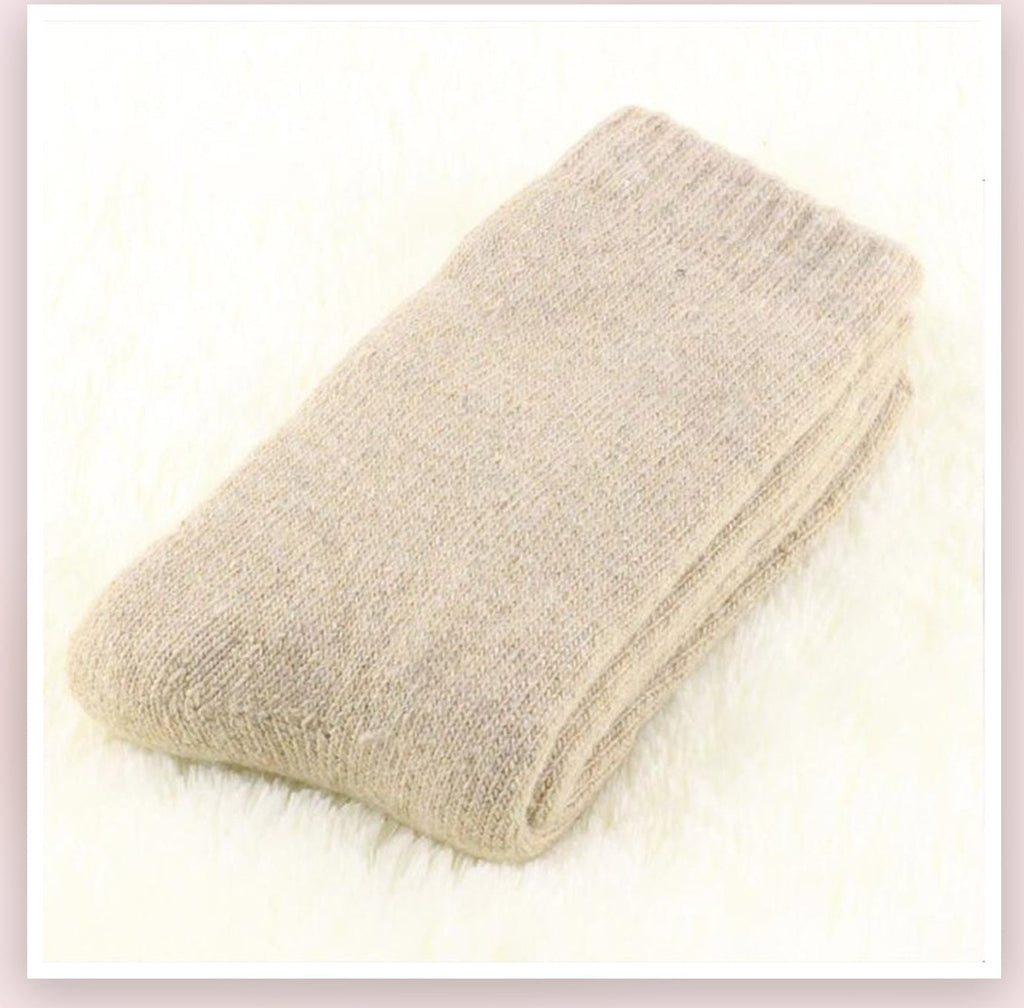Paire de chaussettes épaisses beige pour homme
