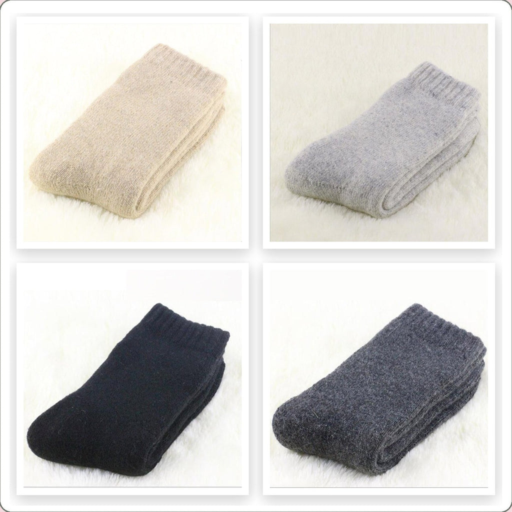 Chaussettes épaisses beige, grises, noires et gris foncé