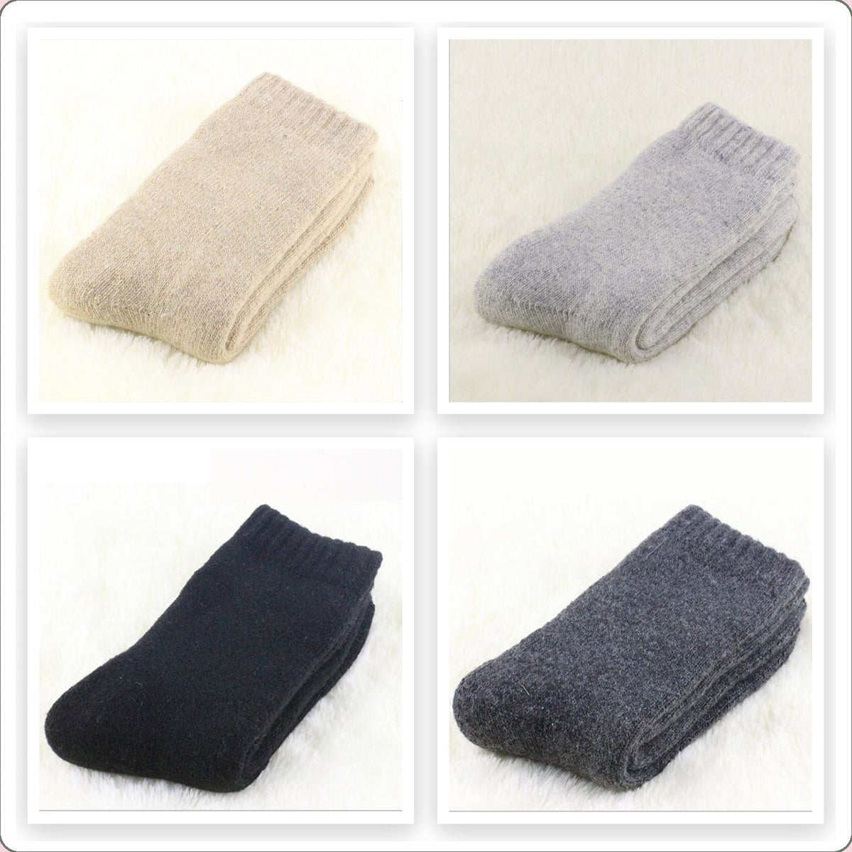 Chaussettes épaisses beige, grises, noires et gris foncé
