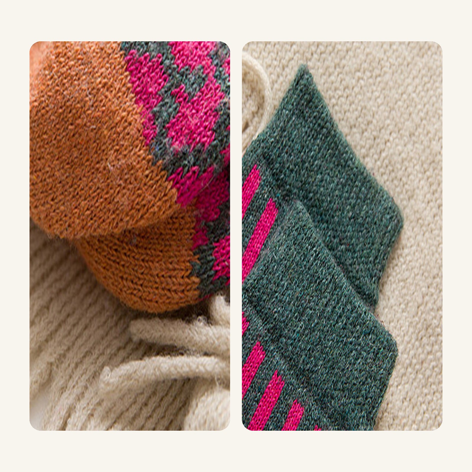 Détails de la maille épaisse des chaussettes à motifs femme Image