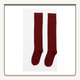 Paire de chaussettes hautes rouges unies vue de face