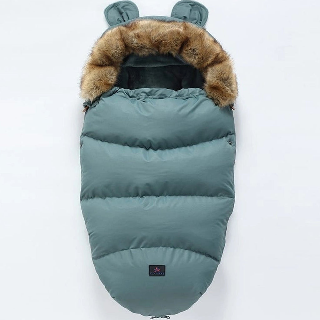 Gigoteuse chaude bébé à capuche, variante bleu clair, sans contour
