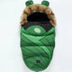 Gigoteuse chaude bébé à capuche, variante motif vert, sans contour