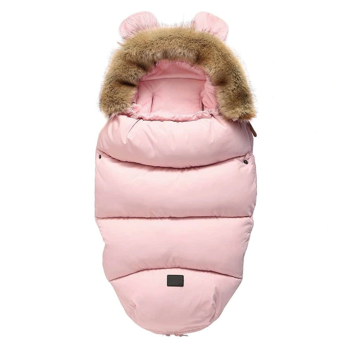 Gigoteuse chaude bébé à capuche, variante rose, sans contour