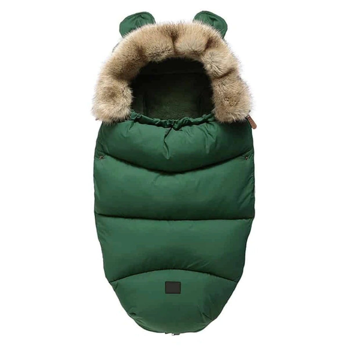 Gigoteuse chaude bébé à capuche, variante vert, sans contour