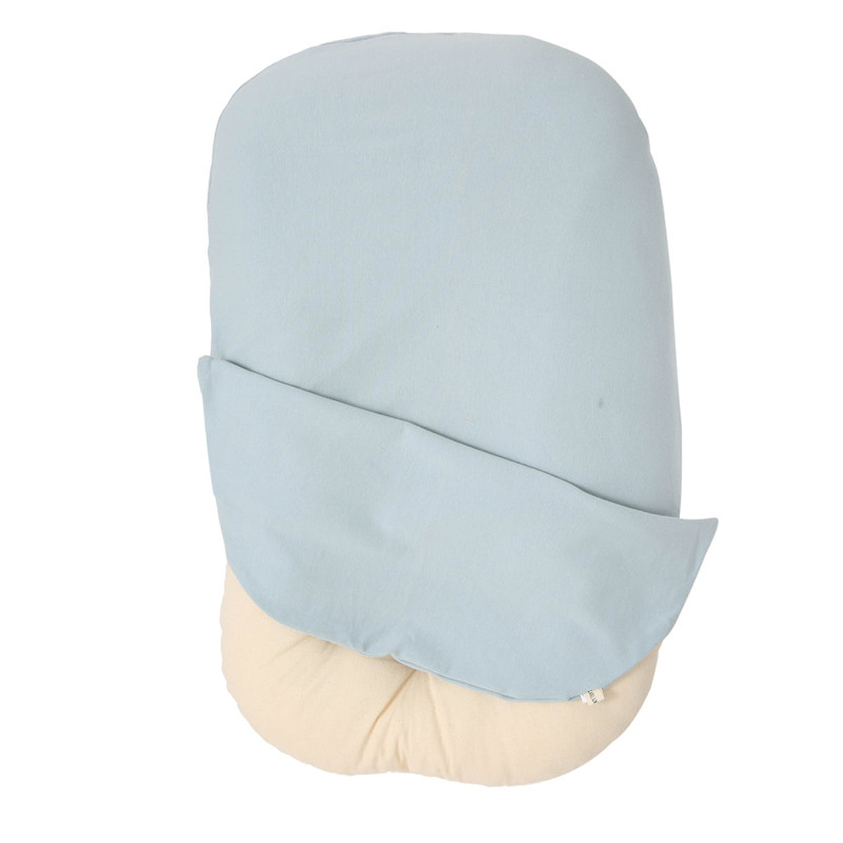 Coussin cocon bébé bleu vu seul