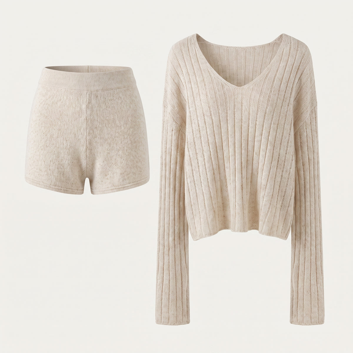 Le pull court et le short taille haute Image