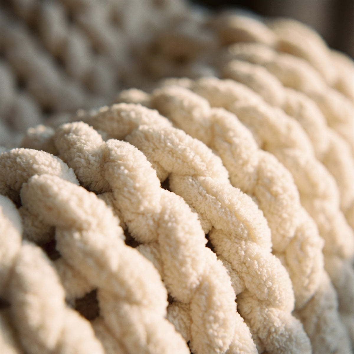 Détail du fil chenille rond et duveteux Image