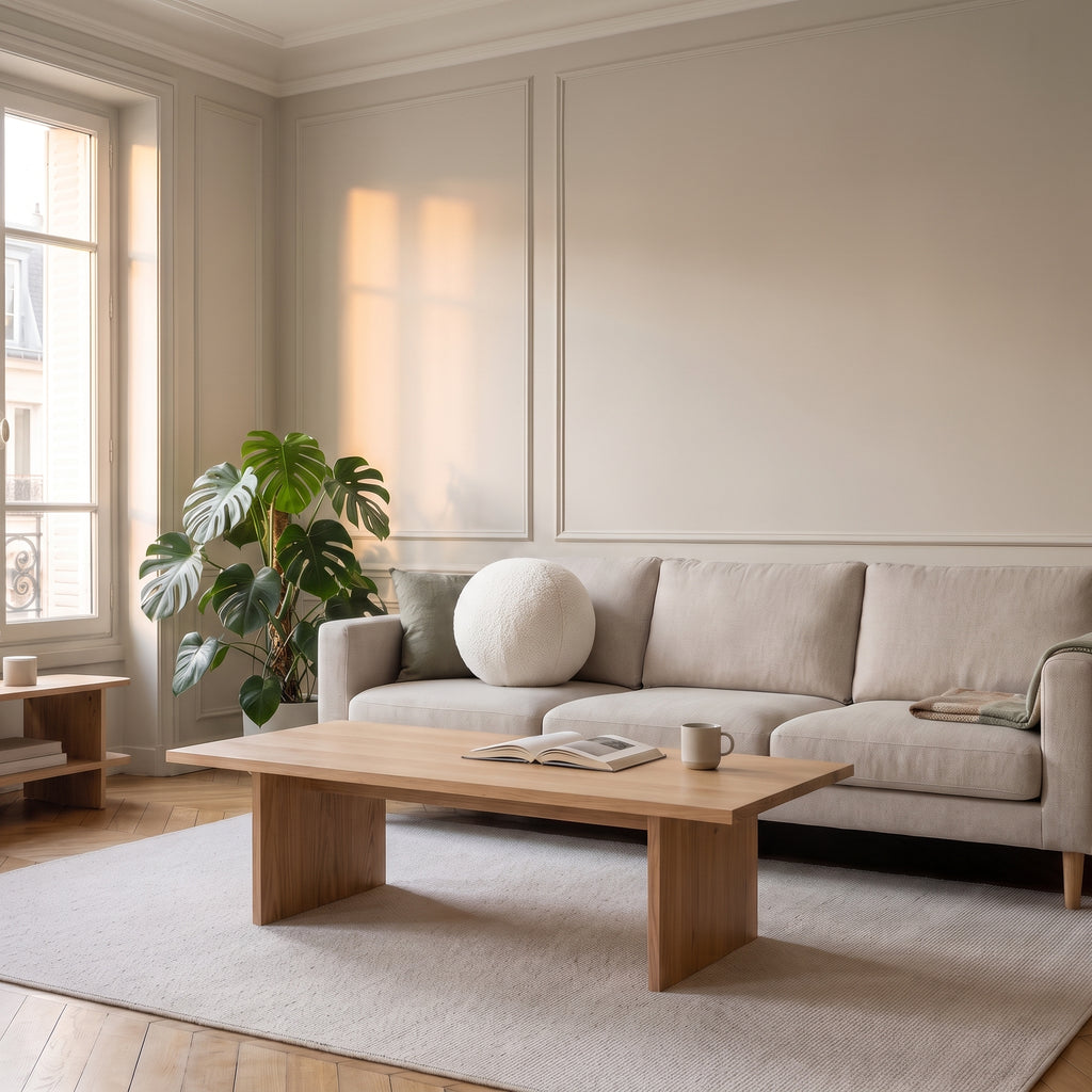 Coussin boule blanc