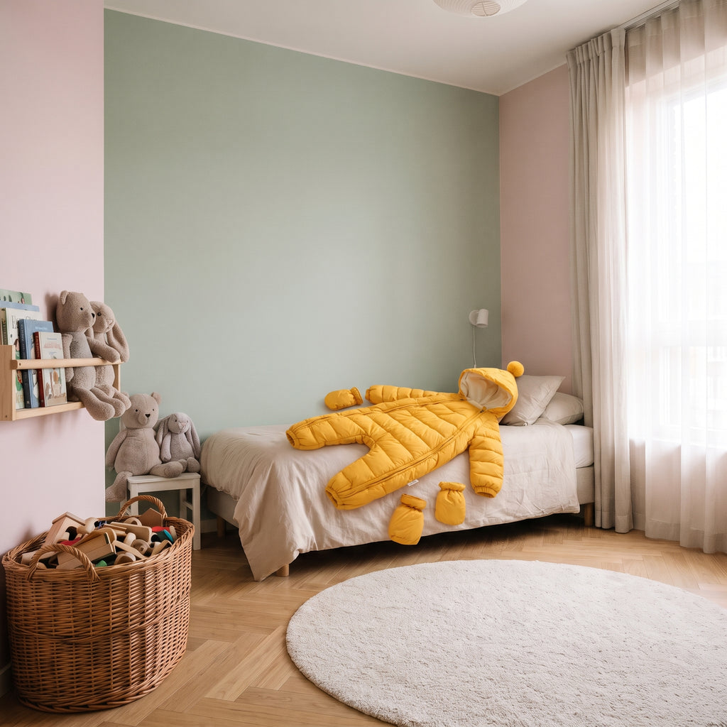 Combinaison doudoune jaune pour bébé
