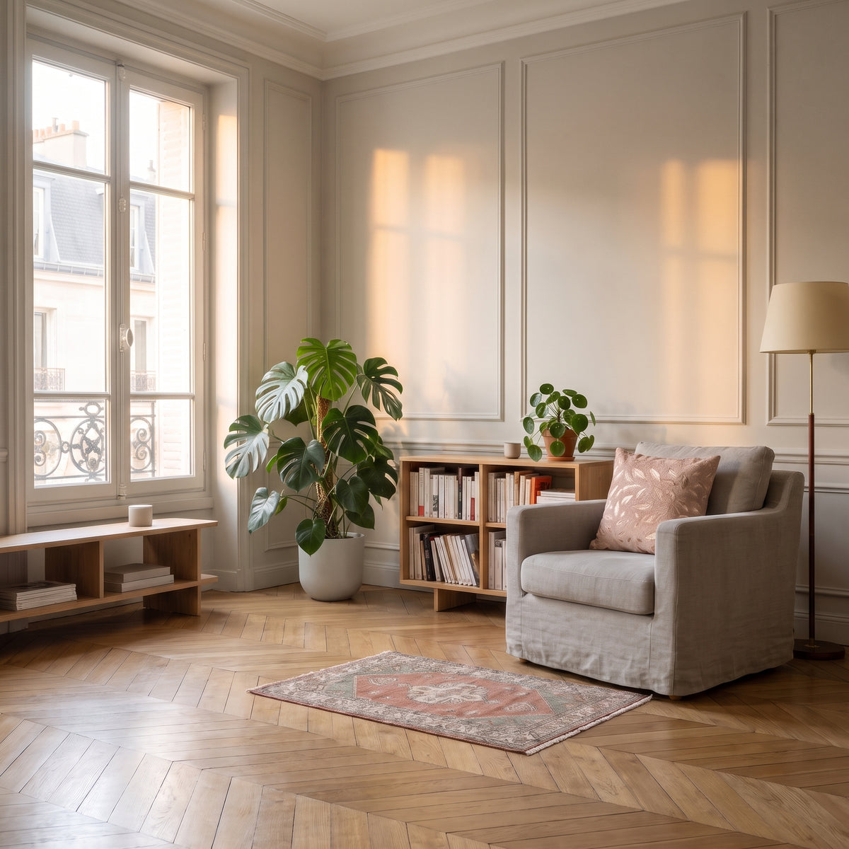 Housse de coussin en velours marron à plumes dorées