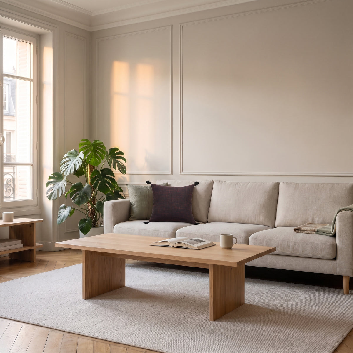 Housse de coussin en coton et chanvre rouge